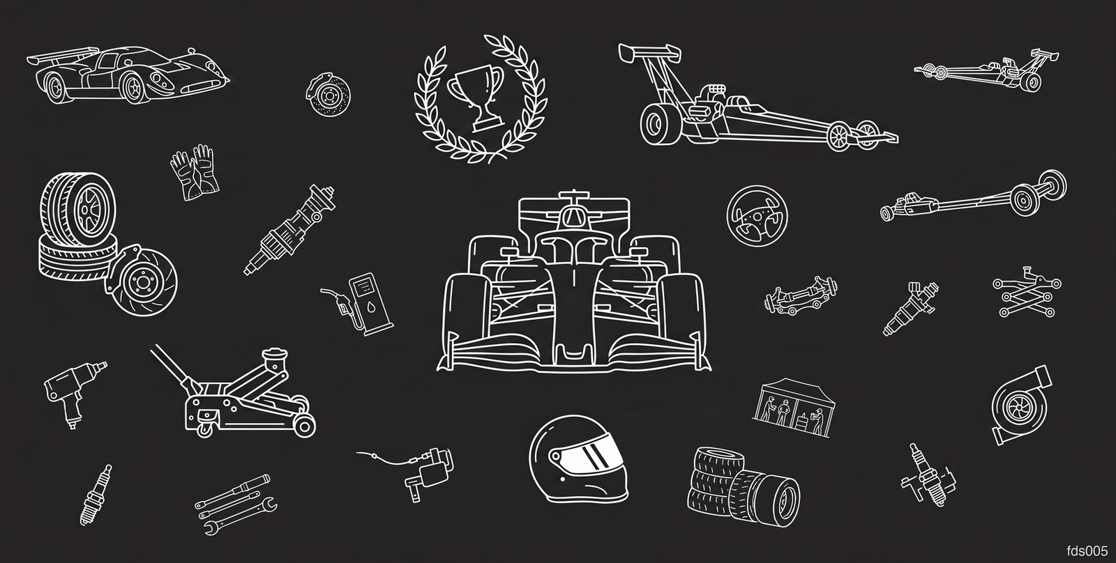 Racing Cars bottle artwork